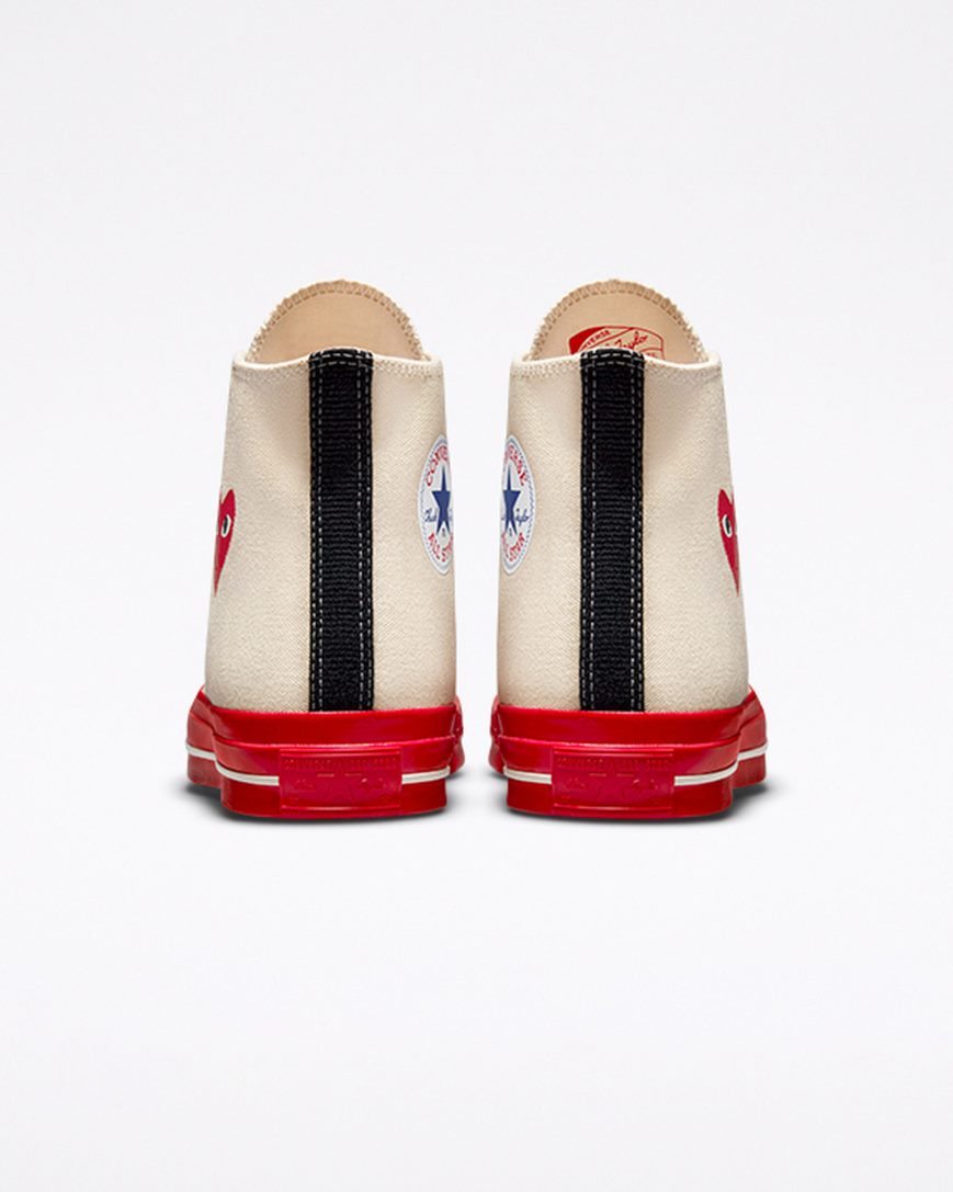 Men's Converse x Comme des Garçons PLAY Chuck 70 High Top Shoes Red | AU E4506G